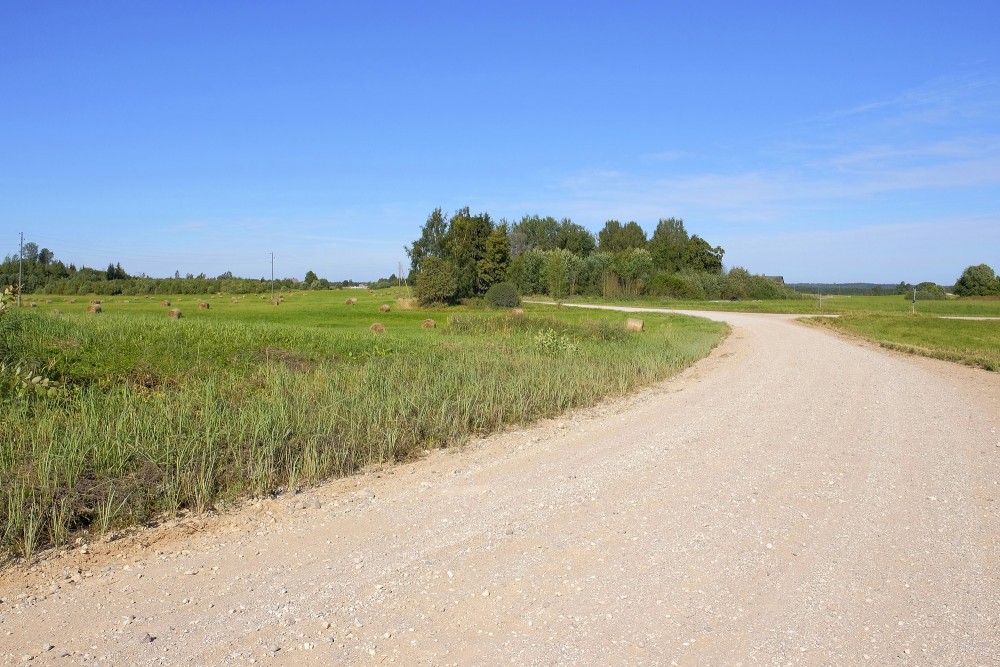 Lauku ainava, grantēts ceļš Lauku ainava, grantēts ceļš