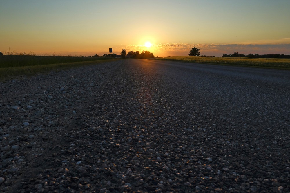 Sunset Landscape, Asphalt concrete