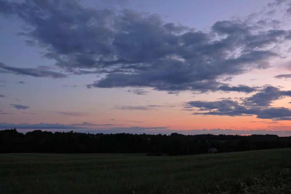 Rural Landscape After Sunset