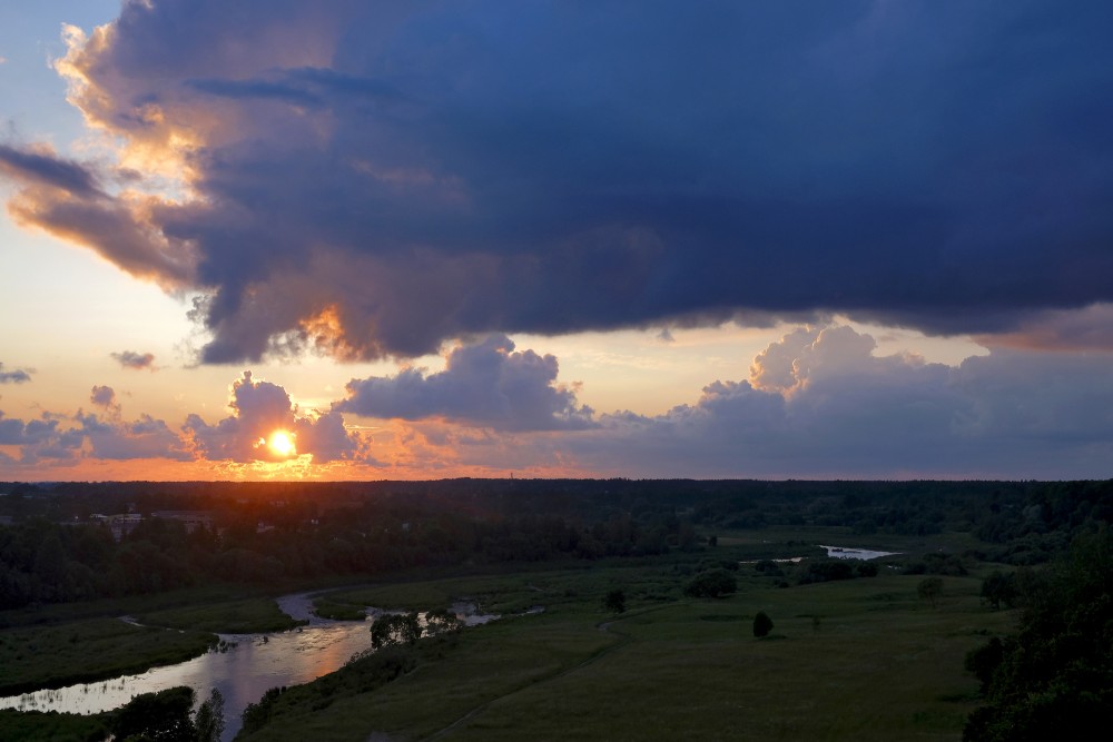 Beautiful Sky seen from the Kuldīga View Tower