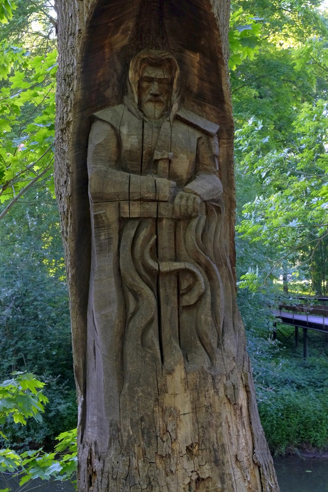 Wooden Sculpture In Cīrava Forest Park