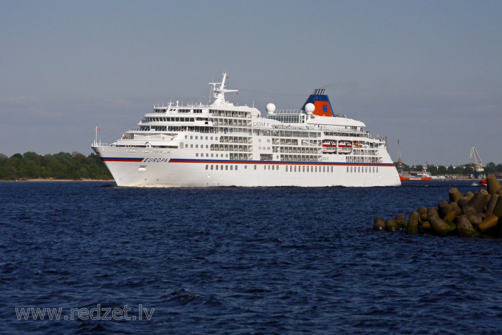 Passenger Ship EUROPA clearing the Port