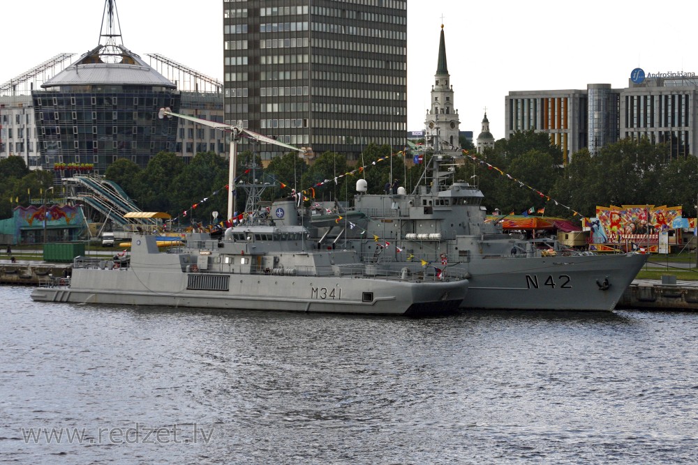 Warships in the Port of Riga