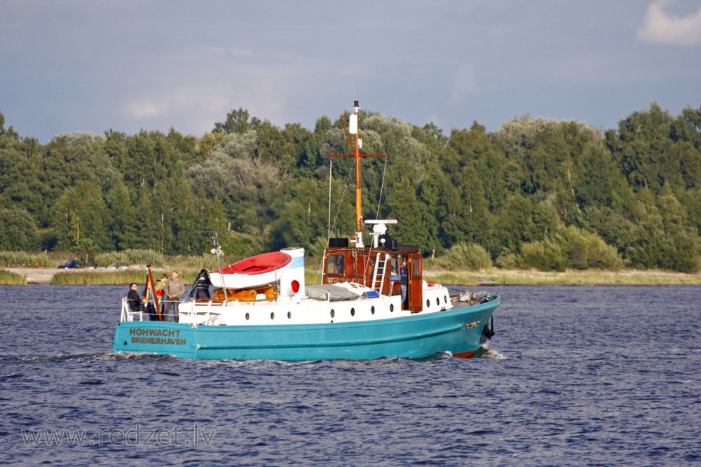 Small Ship in the River Daugava