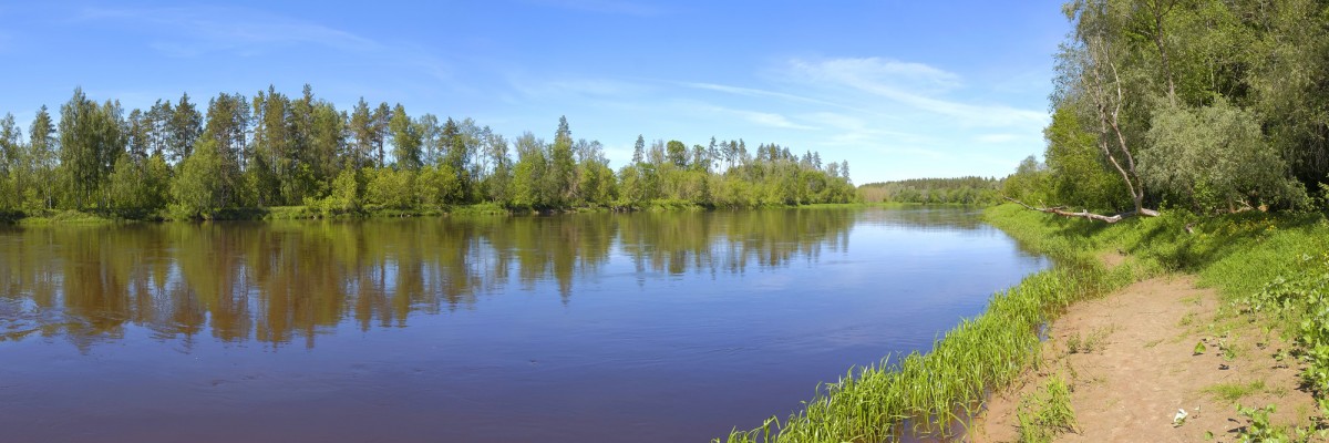 Gaujas panorāma netālu no Vangažiem