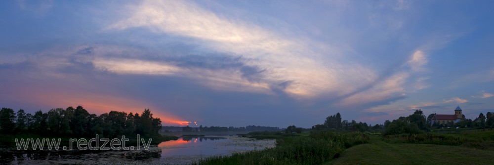 Sunset River Panorama