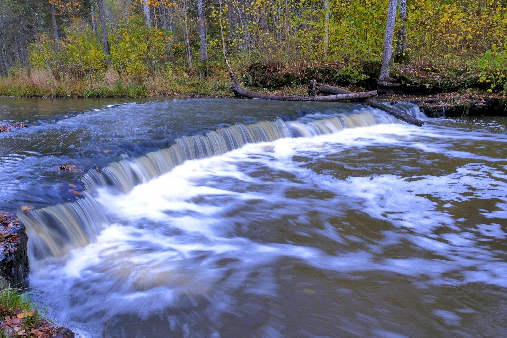 Riežupes ūdenskritums rudenī