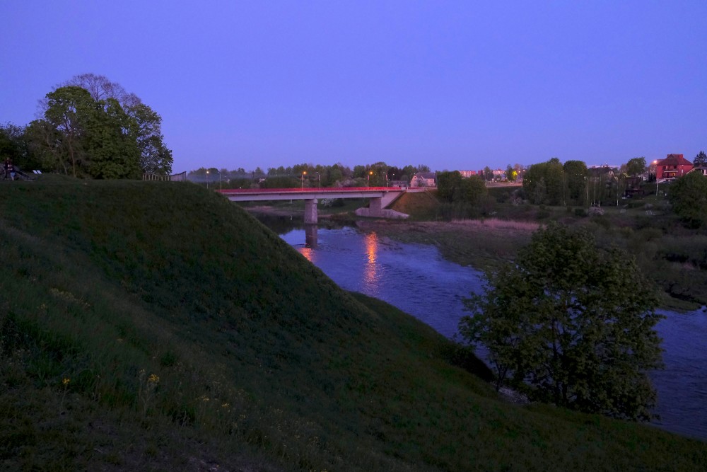 Mūsa River near Bauska at Night