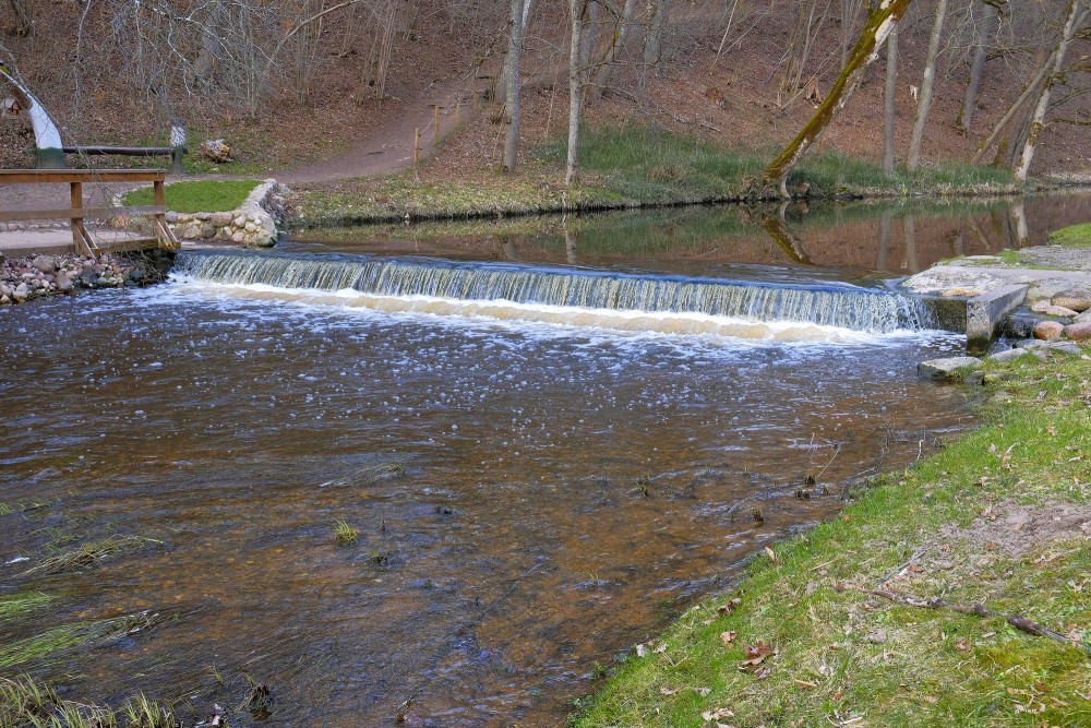 Ciecere Waterfall near the Stage of Kalnsētas Park