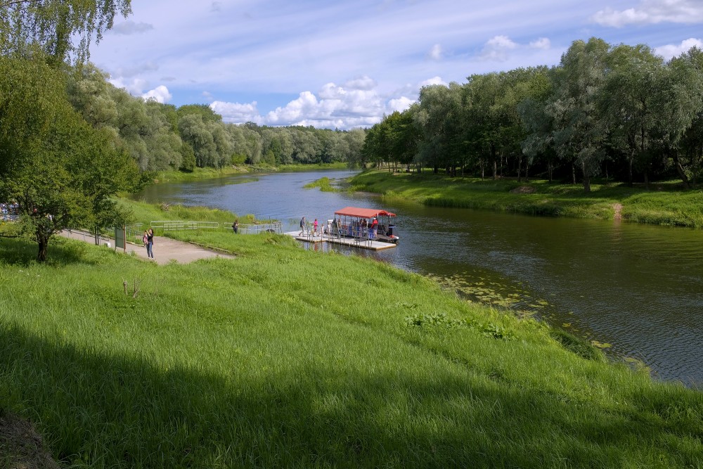 Gauja near Valmiera, River Gauja Tram