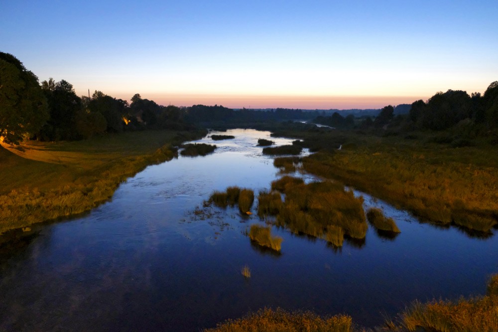 River Venta near Kuldīga at Night