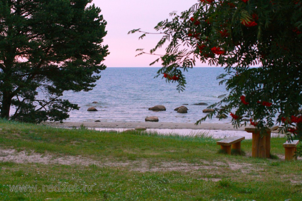 Stony shore in Mersrags, Latvia