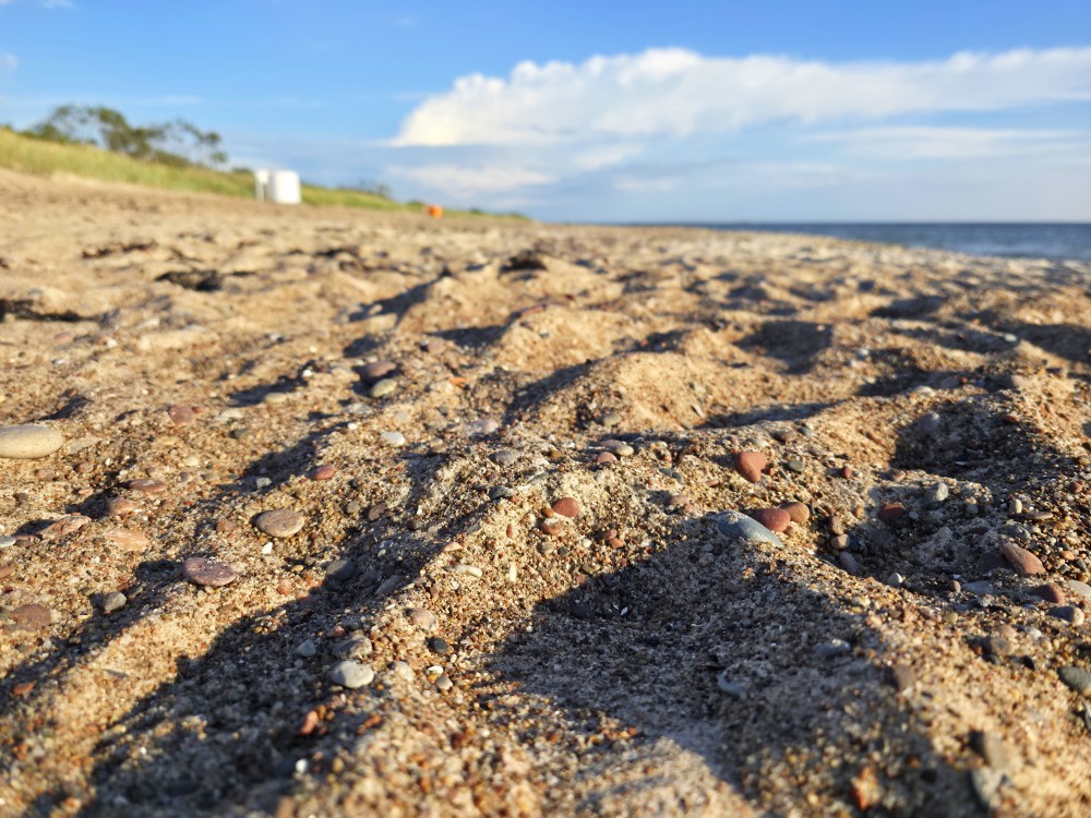 Close-up of the Sand of Pape Beach