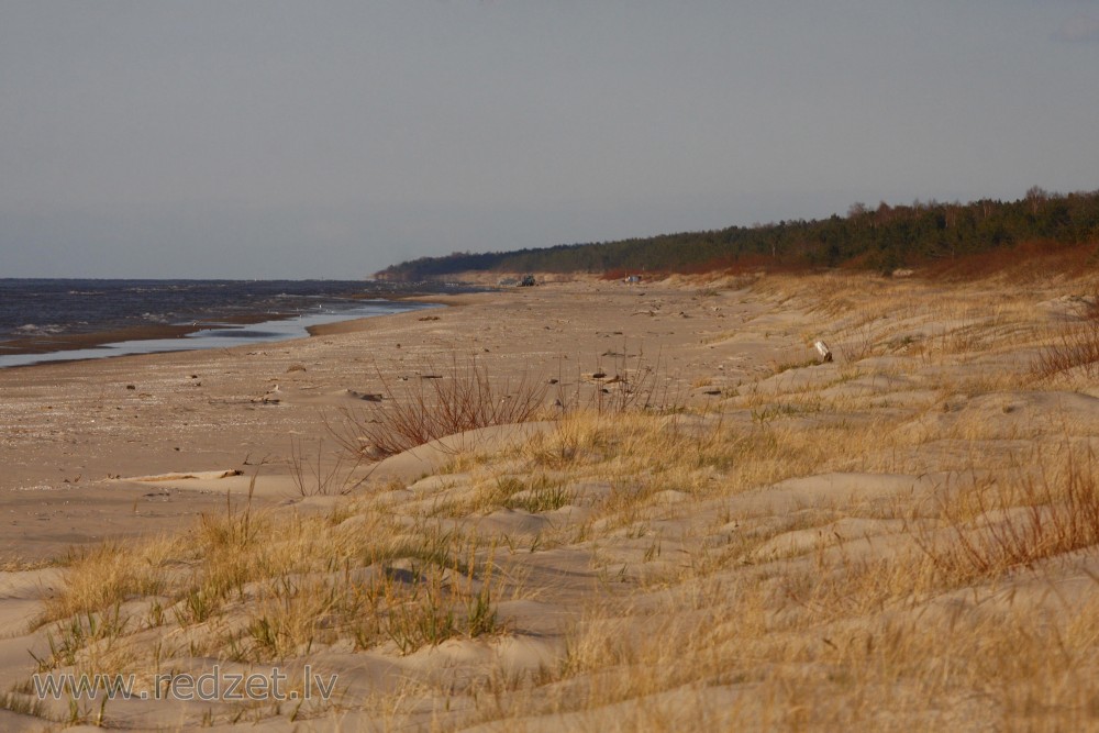 Kurzemes jūrmala netālu no Irbes ietekas