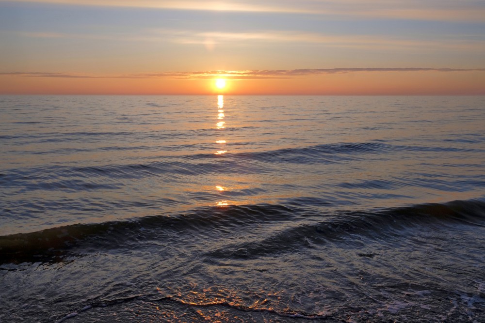 Saulriets Baltijas jūrā