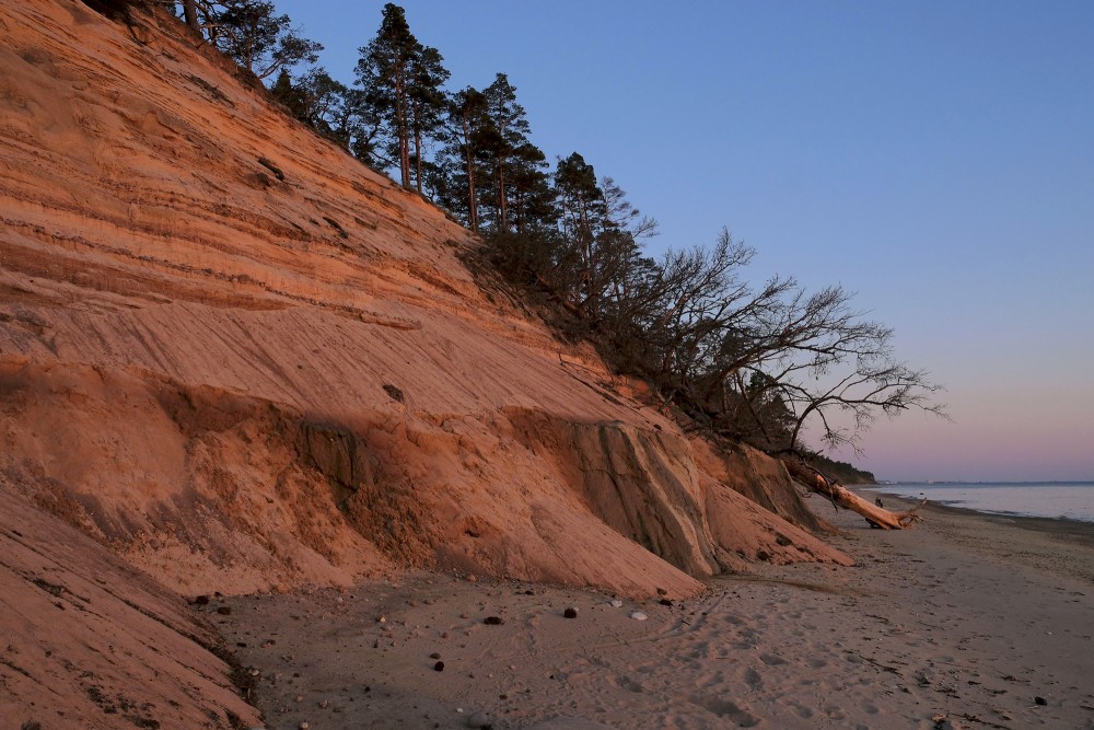 Steep Coast between Staldzene and Liepene at Sunset