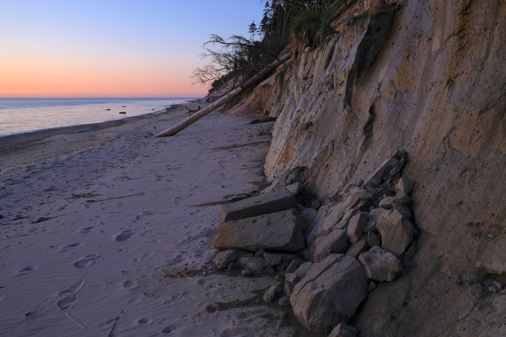 Steep Coast between Staldzene and Liepene at Sunset