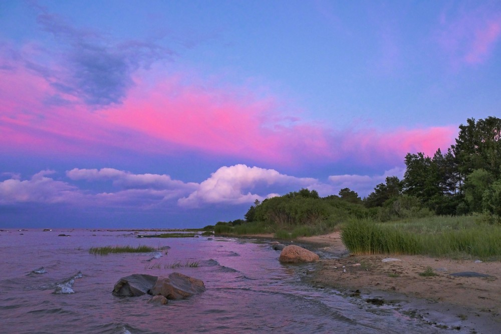 Mersrags Stony Beach after Sunset