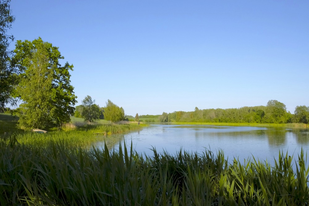 Šķēdes dzirnavezera ainava