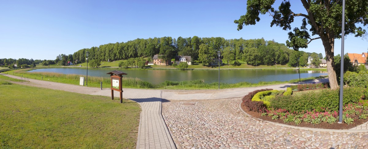 Lake Talsi and Hill Ķēniņkalns Panorāma
