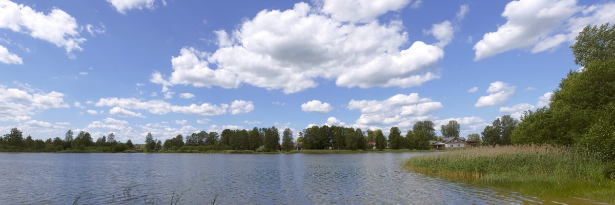 Panorama View Of Lake Lubezers