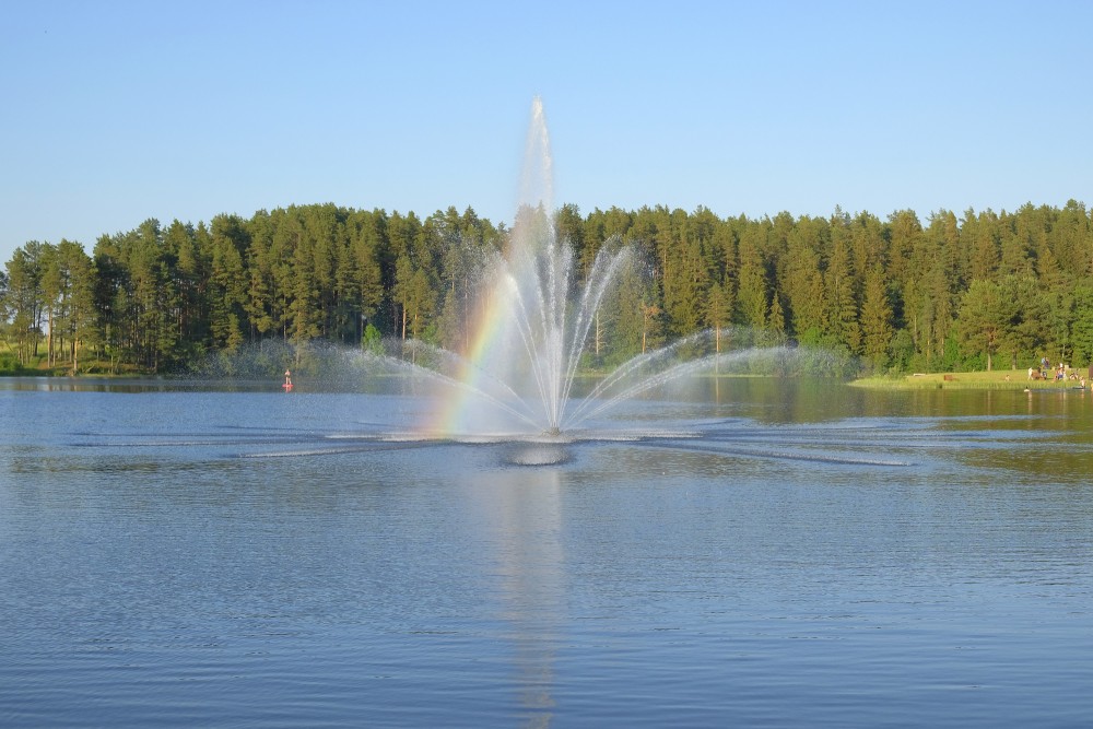 Fountain In Lake Teper