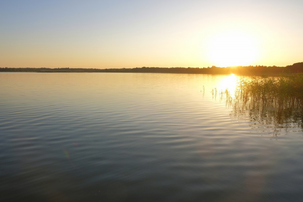 Sunset in Vilgāle Lake