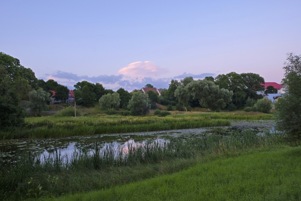 Aizpute Mill-lake, Evening Landscape