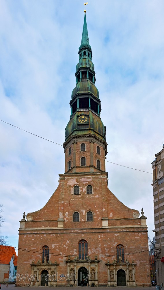 View of St. Peter's Church in Riga