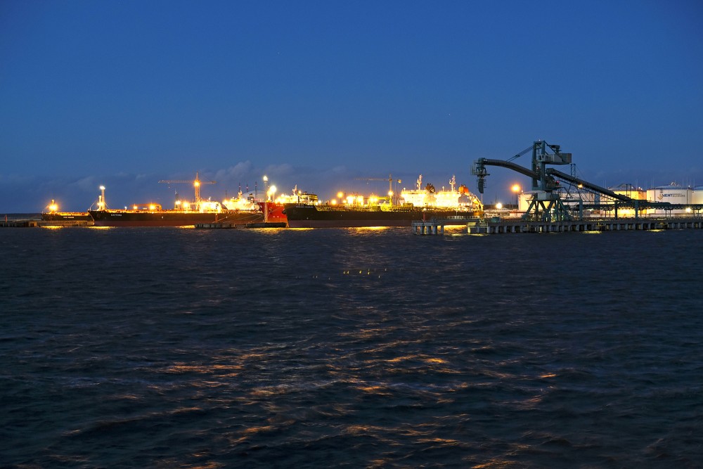 Port of Ventspils at Night
