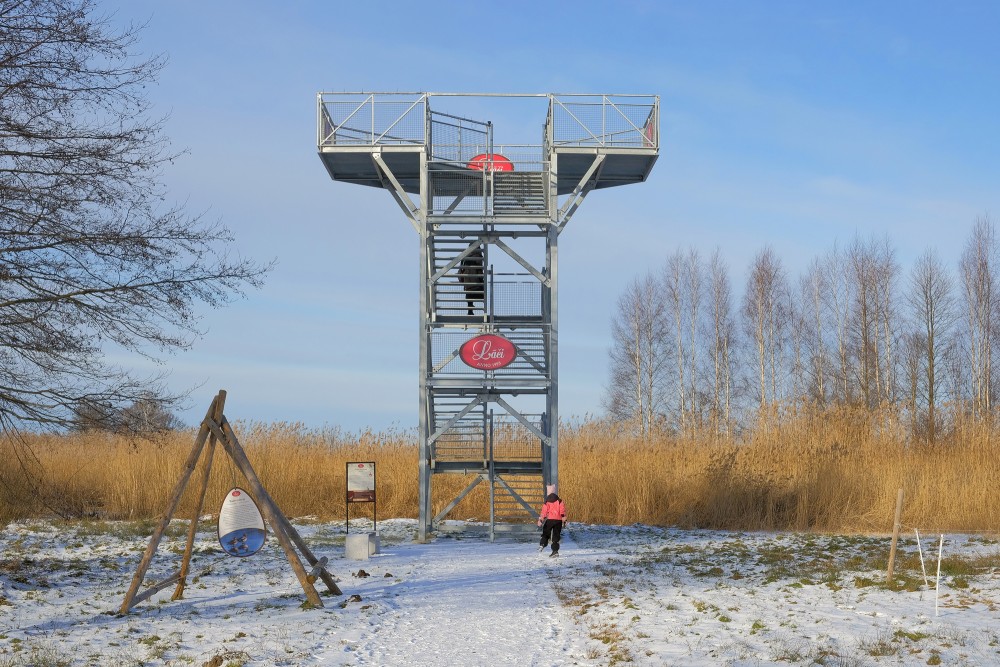 "Lāči" Bird Watching Tower in Winter