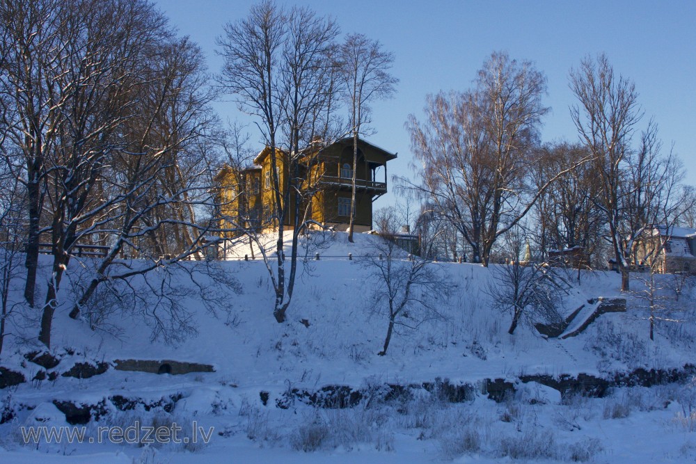 Kuldiga District Museum in Winter, Latvia 