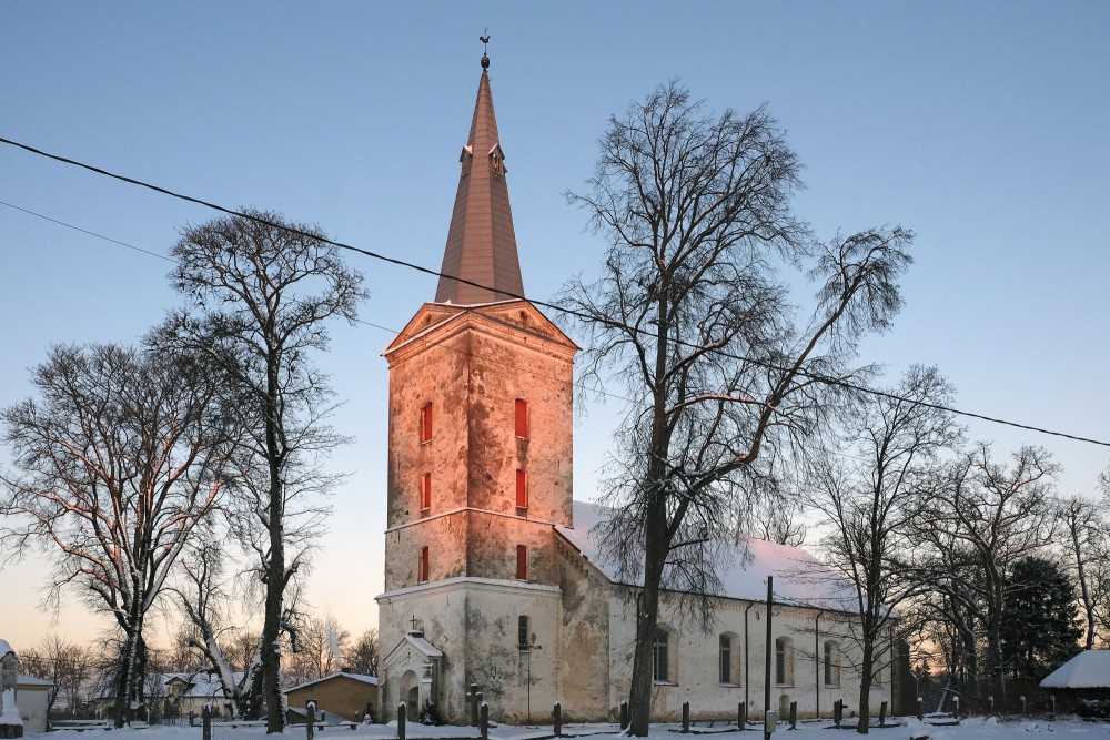 Dundaga Lutheran Church in Winter