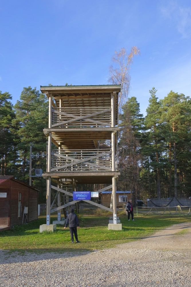 Birdwatching tower in the recreational and fishing base "Pīlēni"