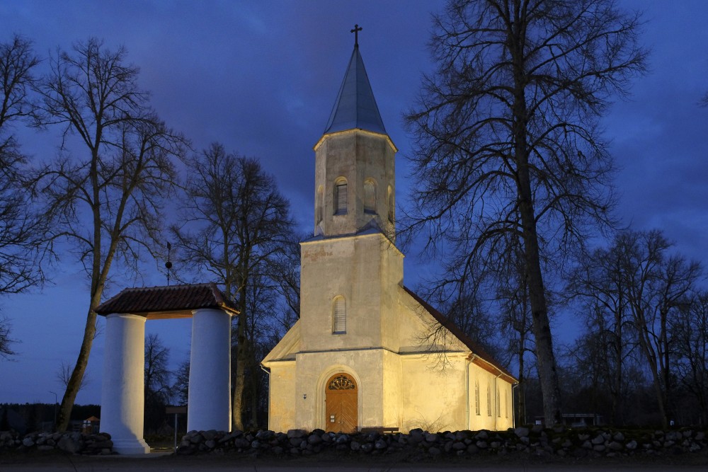 Renda Lutheran Church at Night