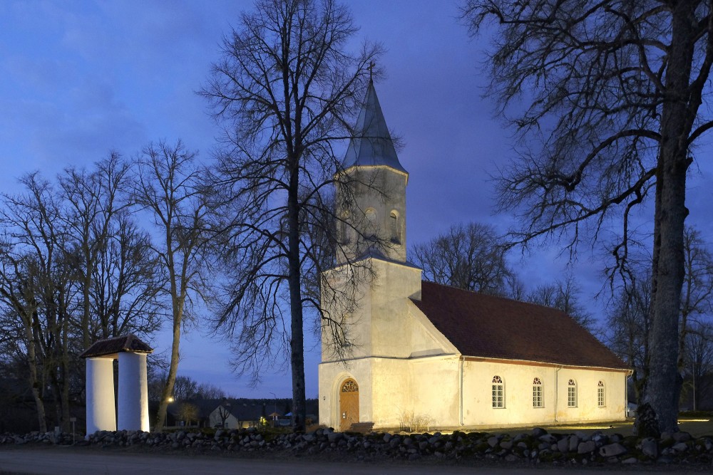 Renda Lutheran Church at Night