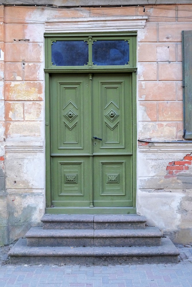 Wooden door, Old Town of Kuldīga, Raiņa street 7