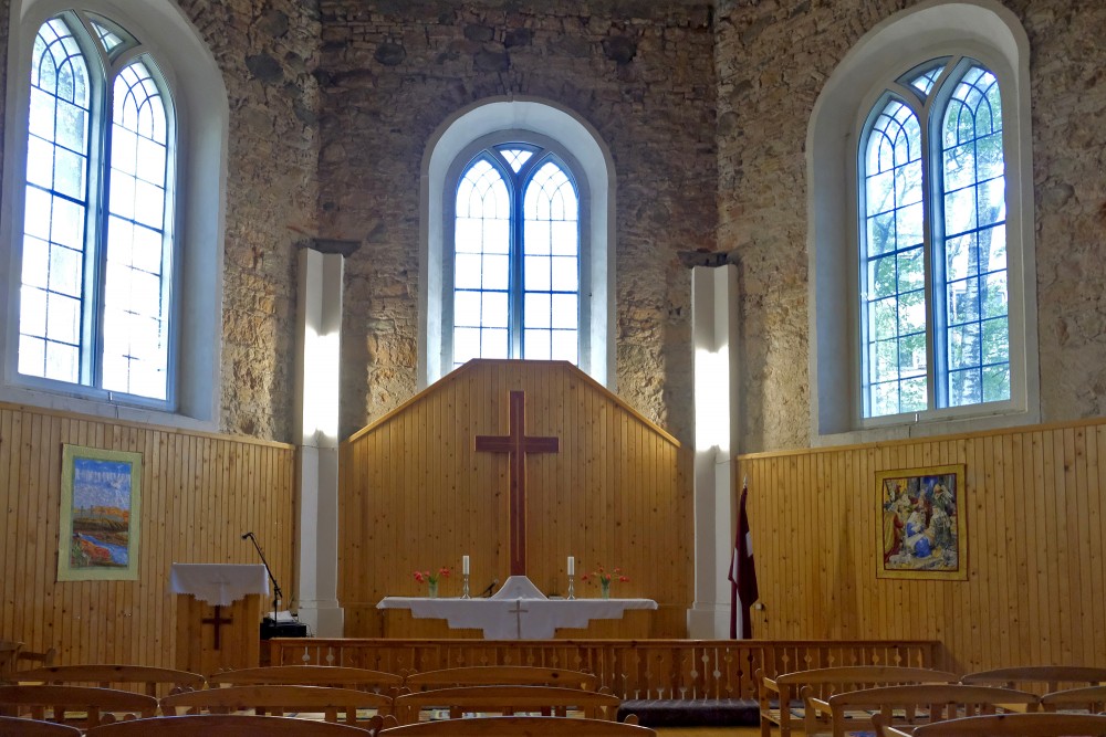 Interior of Iecava Lutheran Church