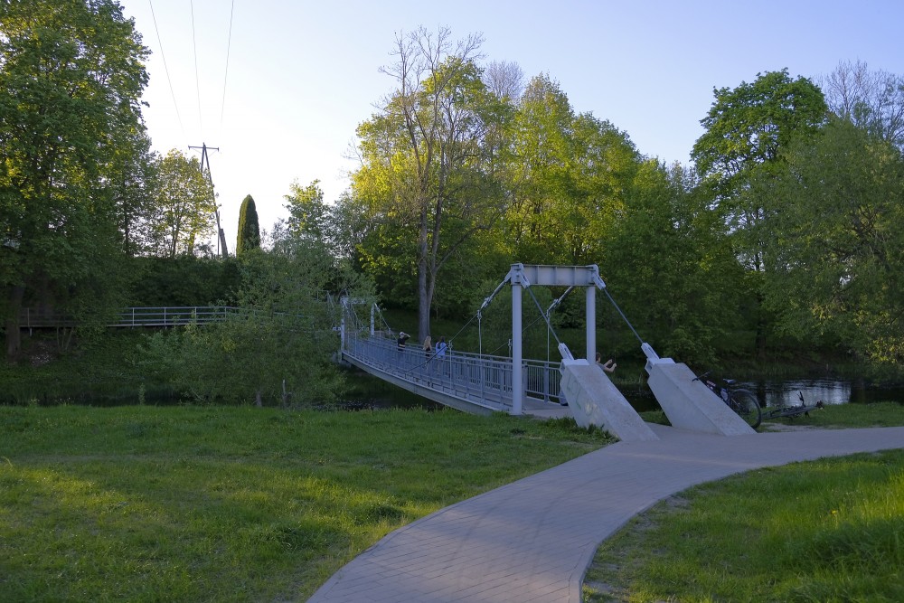 Pārupe pedestrian bridge over the Iecava river (Iecava)