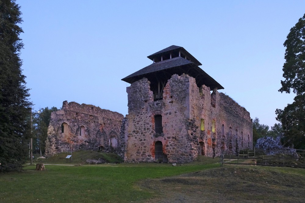 Raunas pilsdrupas un skatu tornis