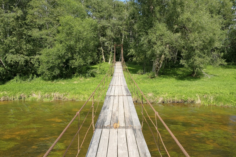 Vidaga Pedestrian Bridge over Gauja