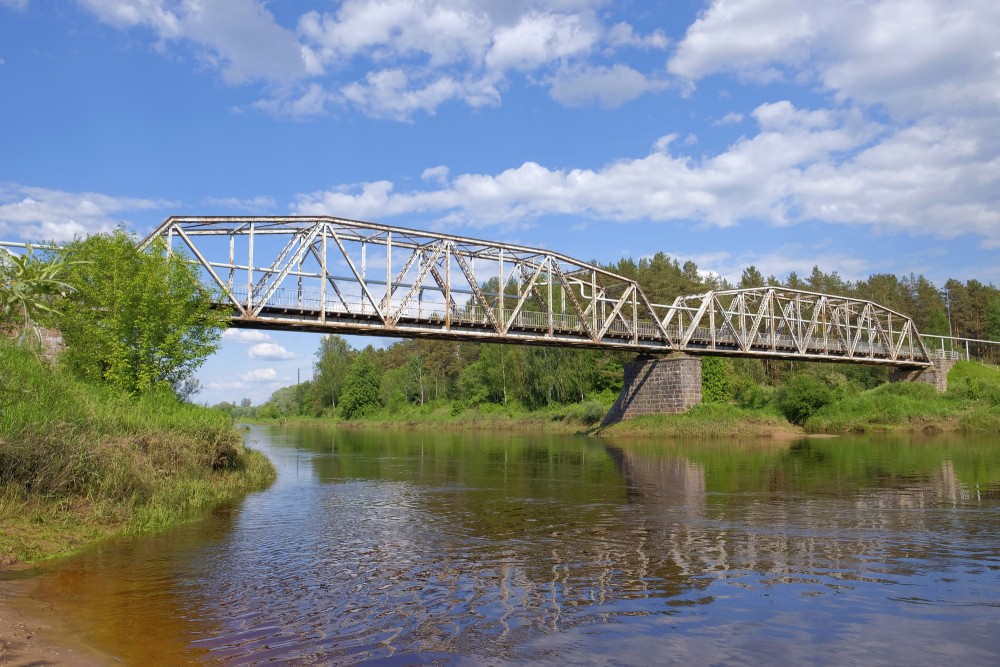 Iron Bridge Over The Gauja In Valmiera