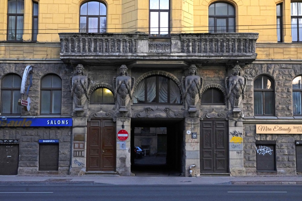 Entrance Portal Of Brīvības 136, Riga