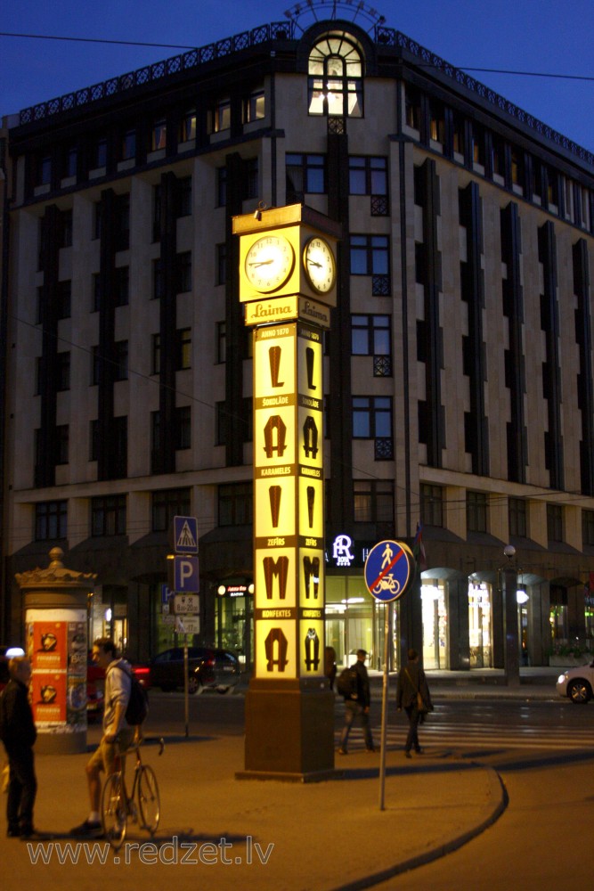 Laima Clock in Night