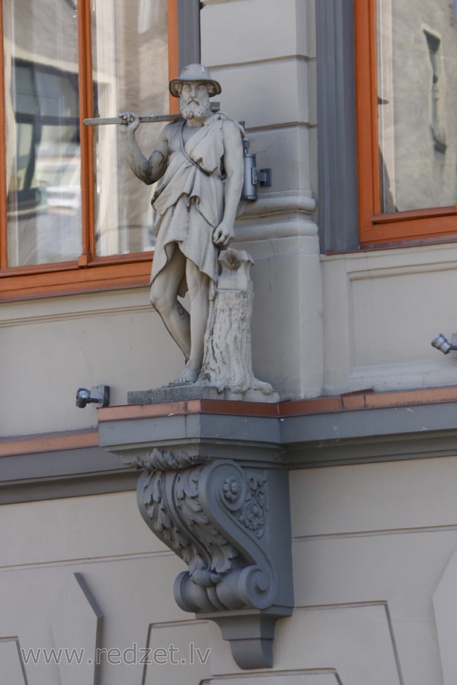 Sculpture On The Facade Of The Building