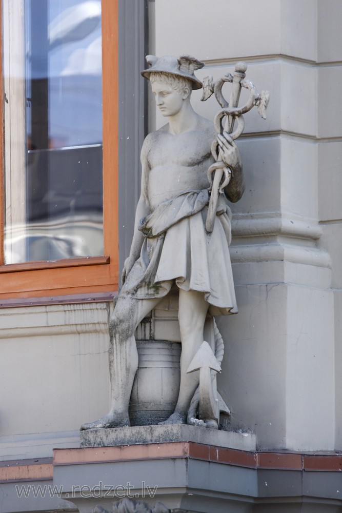 Sculpture On The Facade Of The Building