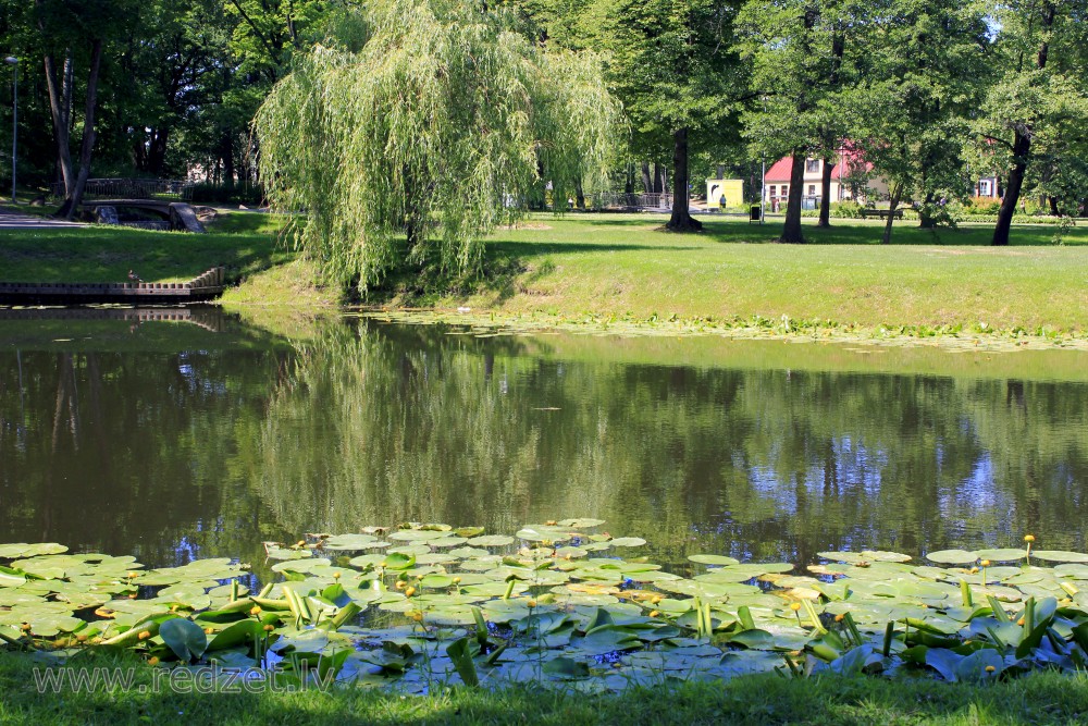 Landscape park Arkādijas in Riga, Latvia