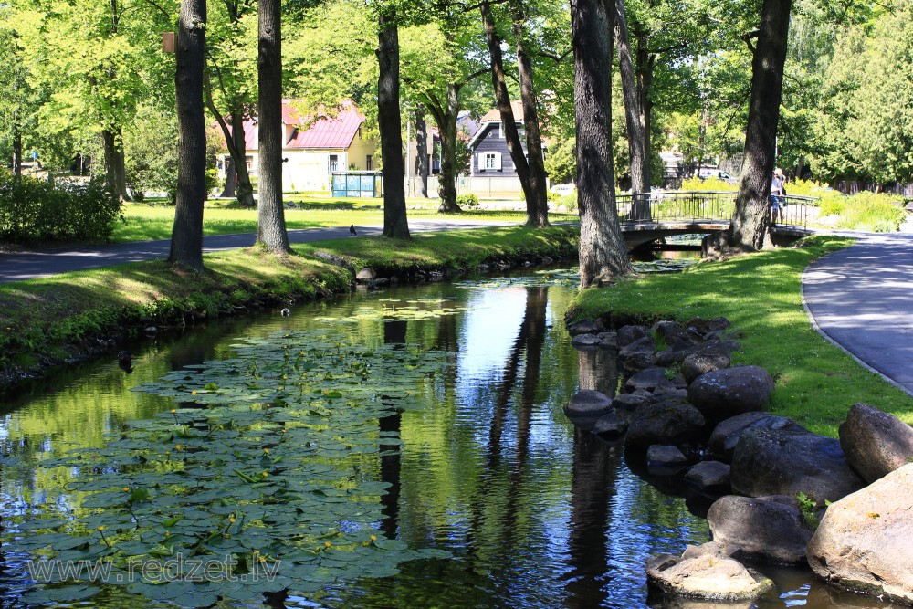 Landscape park Arkādijas in Riga, Latvia