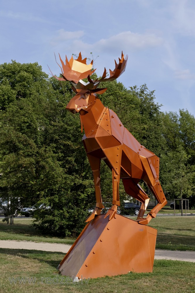 Elk sculpture - symbol of Jelgava