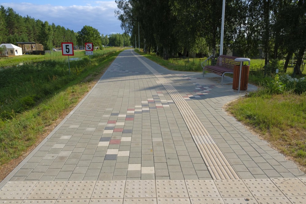 Pedestrian path along Vecgauja in Carnikava